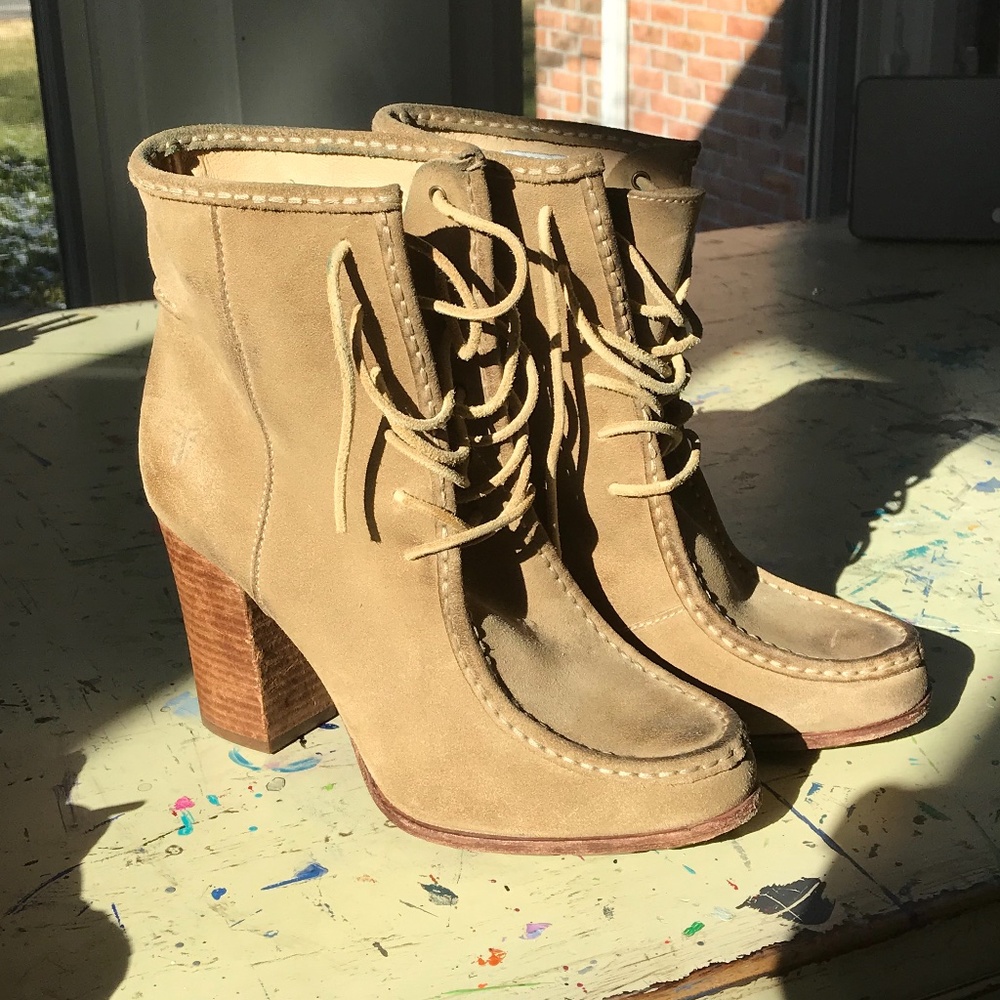 Frye Parker ankle moc suede bootie 9.5